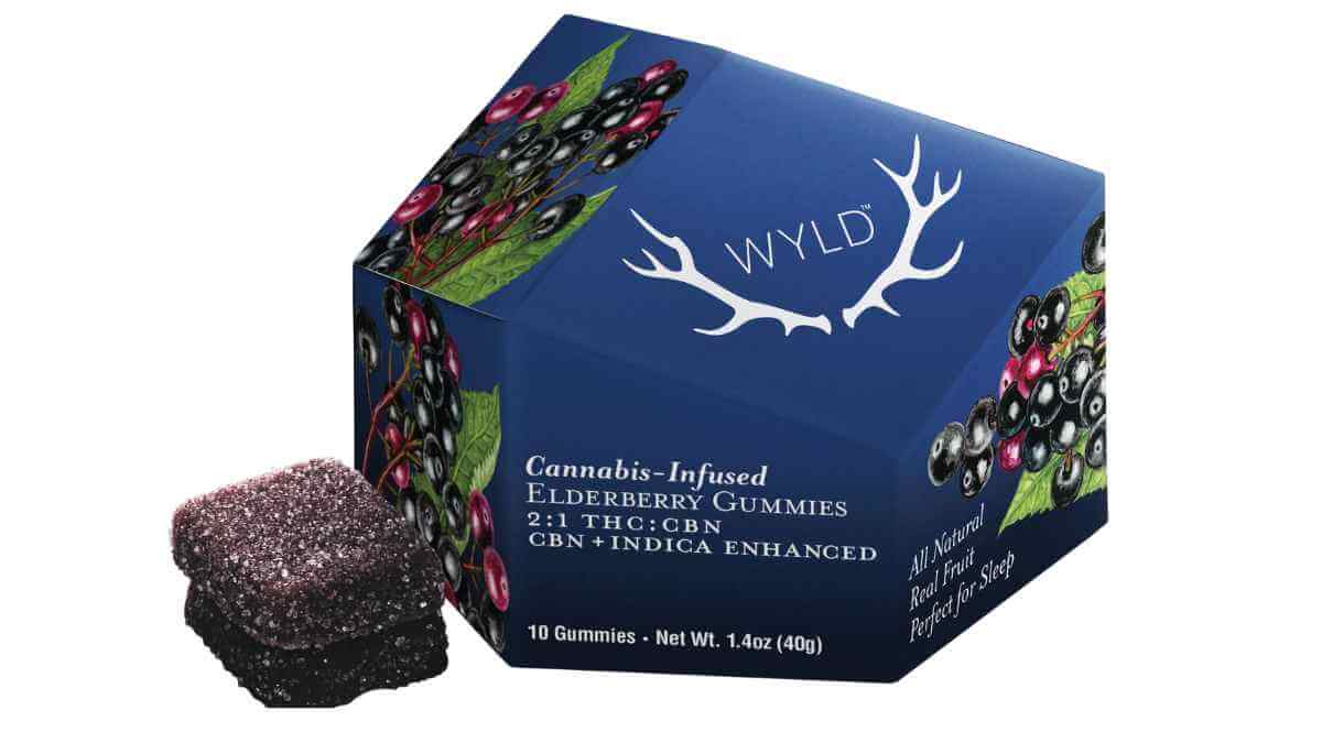 Elderberry CBN Sleep Wyld Gummies. Available at Highway Cannabis Dispensary in Marina Del Rey.