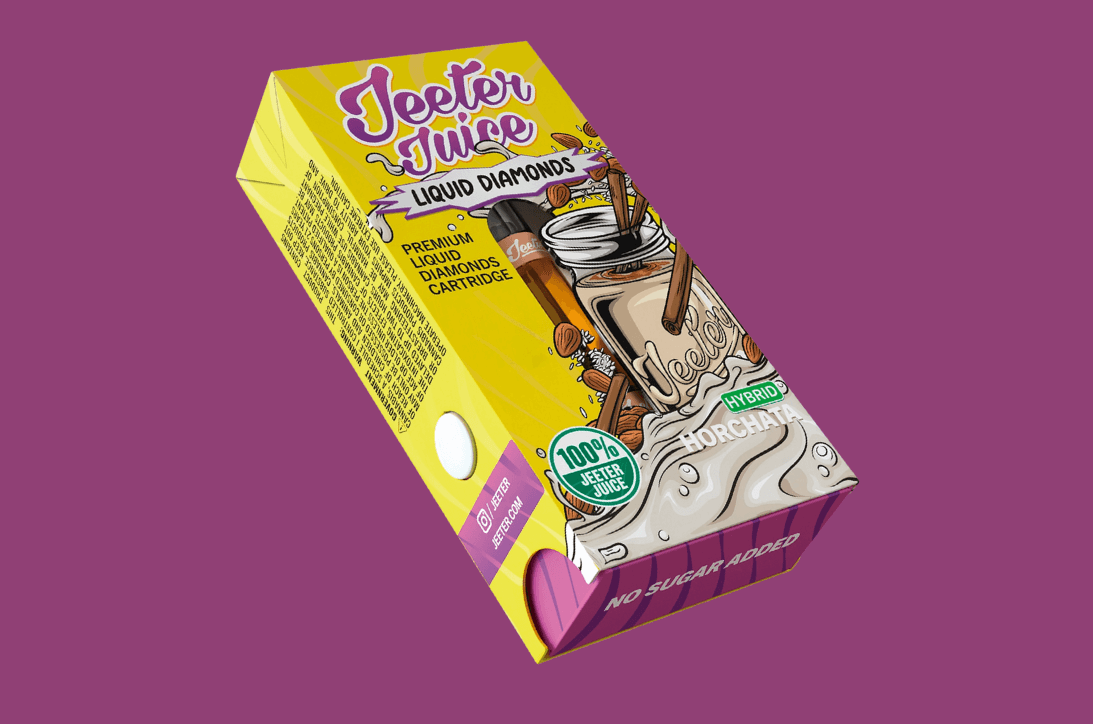 Jeeter Juice Liquid Diamonds Vape Cartridge in the Horchata Strain. Shop Jeeter at Highway Cannabis in Marina Del Rey.